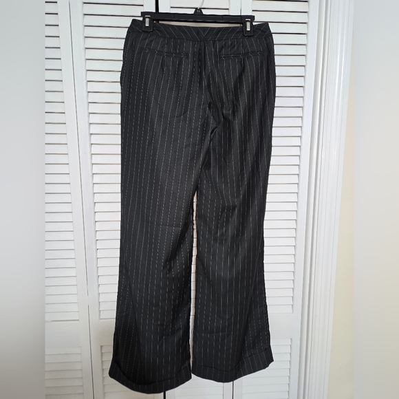 Isaac Mizrahi Women's 4 Wide Leg Pinstripe Pants - Picture 6 of 12